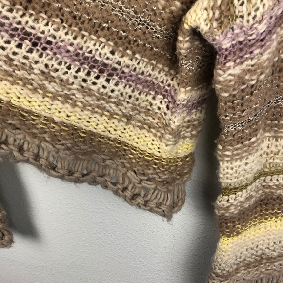 FREE PEOPLE Chunky Knit Cropped Sweater Bell Sleev - Picture 8 of 15